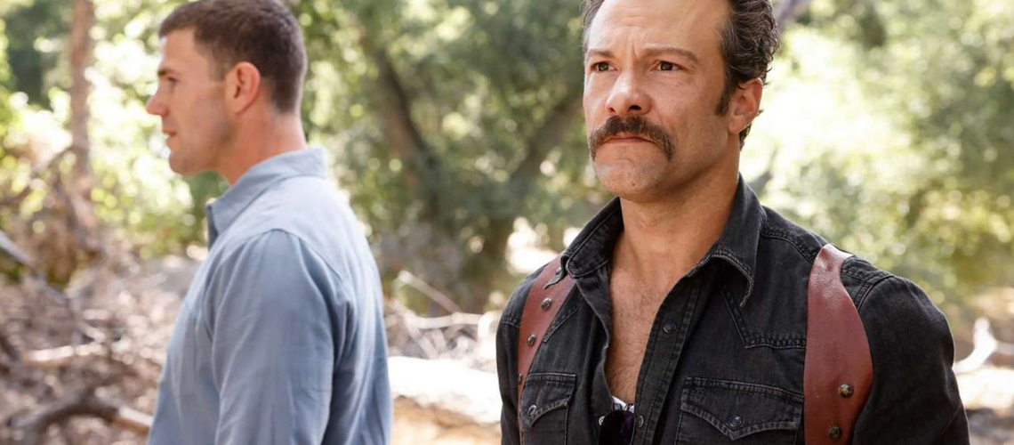 Leroy Jethro Gibbs (played by Austen Stowell) and Mike Franks (Kyle Schmid) in "NCIS: Origins" season 2.