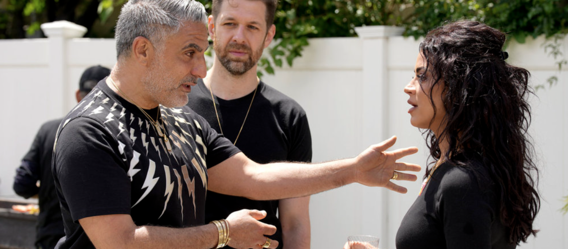 Reza Farahan, Adam Farahan and Golnesa Gharachedaghi in The Valley: Persian Style season 1