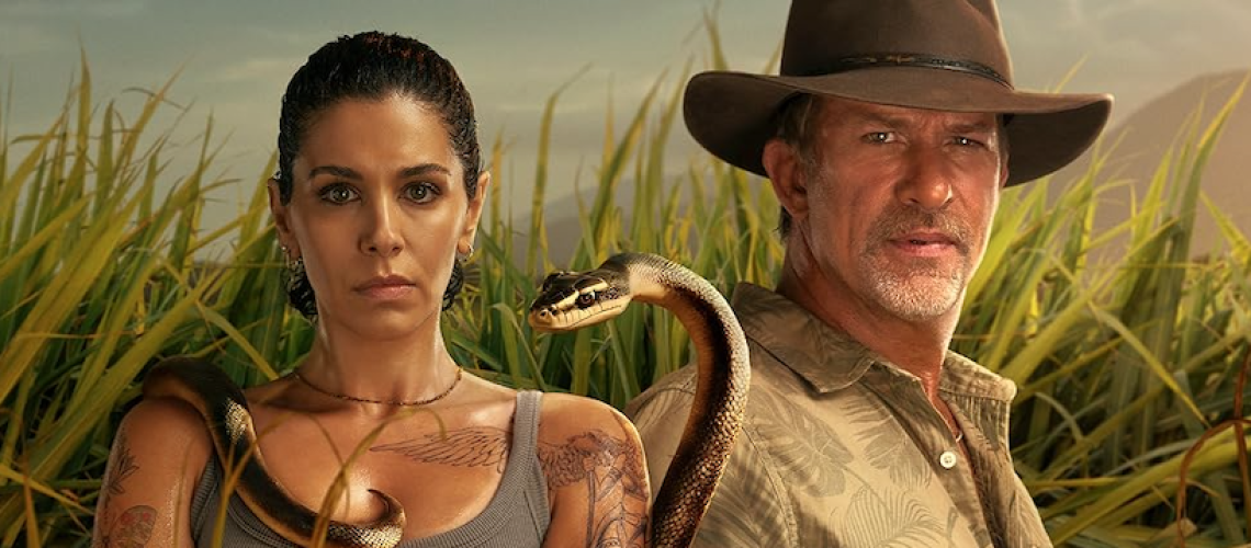 P.I. Amanda Pharrell (played by Nicole Chamoun) and ex-cop Ted Conkaffey (Thomas Jane) are back in