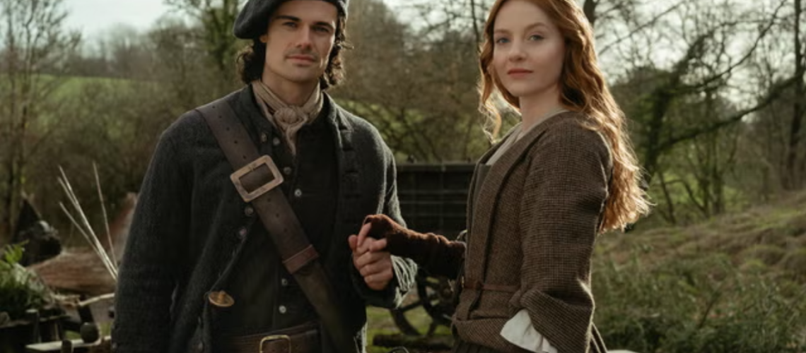 Ellen MacKenzie (played by Harriet Slater) and Brian Fraser (Jamie Roy) in "Outlander" prequel, "Outlander: Blood of My Blood"