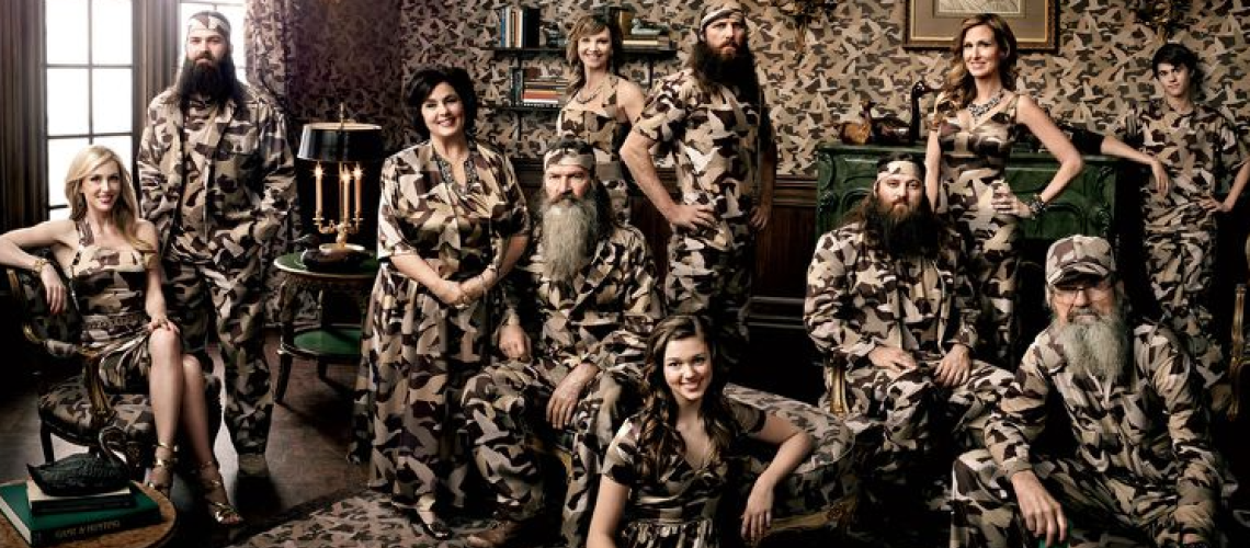 A "camouflage" of Robertsons? Possibly. There's a lot of them anyway. Here's "Duck Dynasty: The Revival"