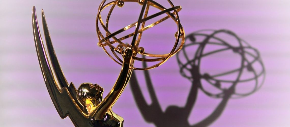Close up of an Emmy award statue