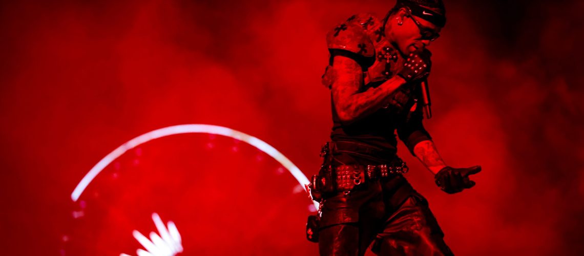 Travis Scott playing at Coachella