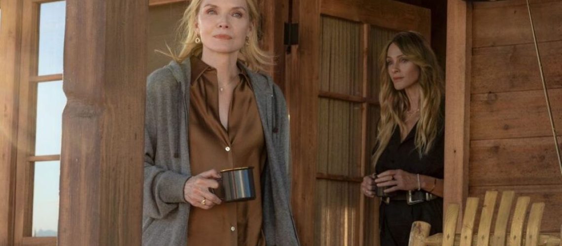 Michelle Pfeiffer as Stacy Clyburn looking pensive with Beau Garrett as Abigail Reese in a still from 'The Madison'.