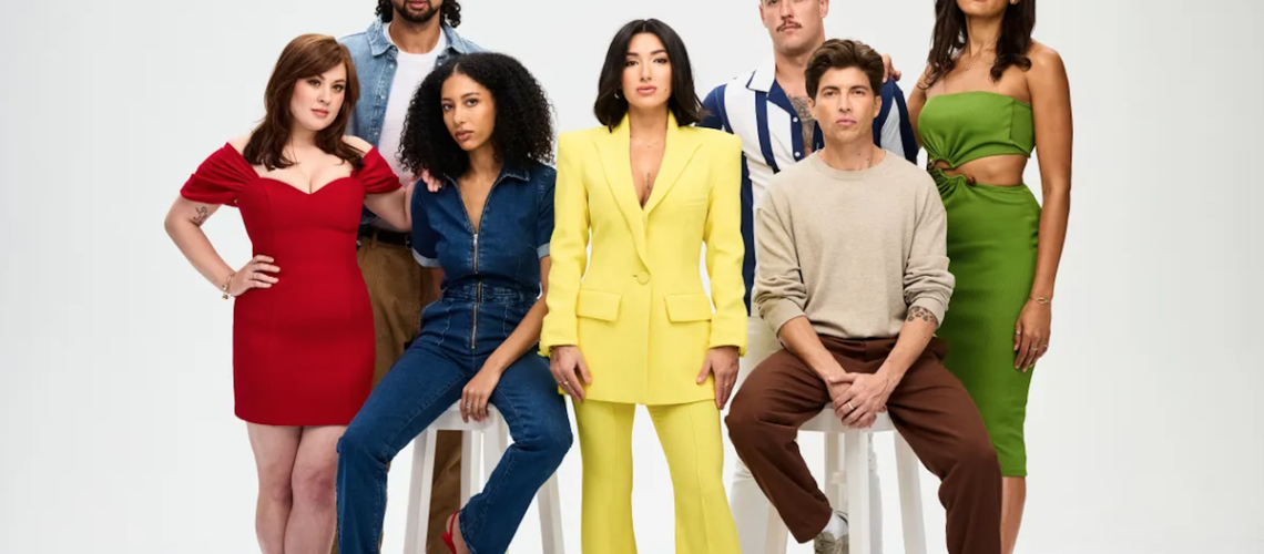 The cast of "Love Triangle" season 2 (from left to right): Nellie, Sulei, Jacinta, Ella Ding, Alan, Sam and Tamera