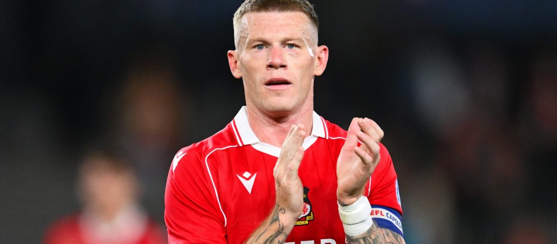 James McClean of Wrexham AFC applauds after the team's victory in the match between Melbourne Victory and Wrexham AFC at Marvel Stadium on July 11, 2025 in Melbourne, Australia.