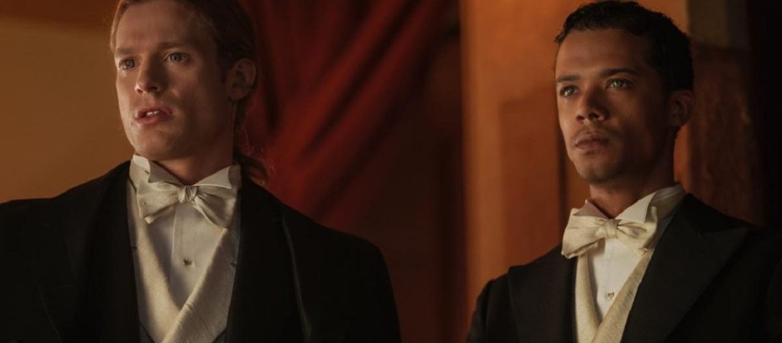The vampires Lestat (Sam Reid) and Louis (Jacob Anderson) in Interview with the Vampire
