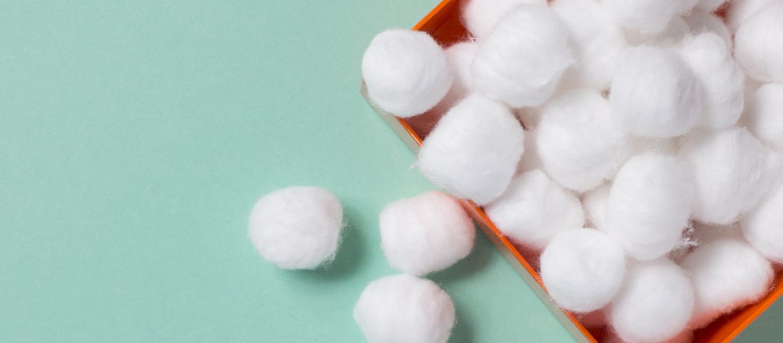 Cotton balls in bowl