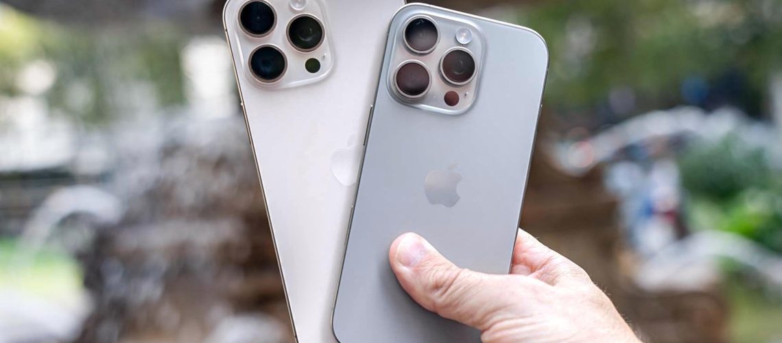 iPhone 16 Pro and iPhone 16 Pro Max being held together
