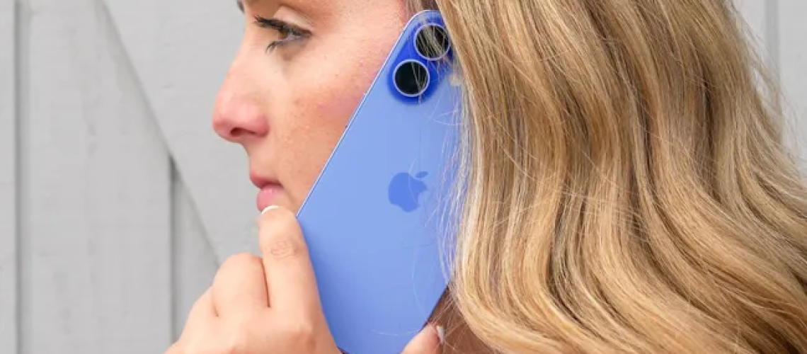 Woman holding iphone