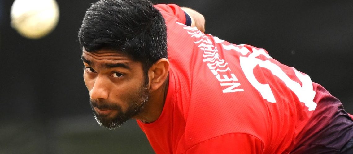 Saurabh Netravalkar bowling for the USA ahead of the USA vs South Africa live stream in the T20 World Cup 2024 Super 8.