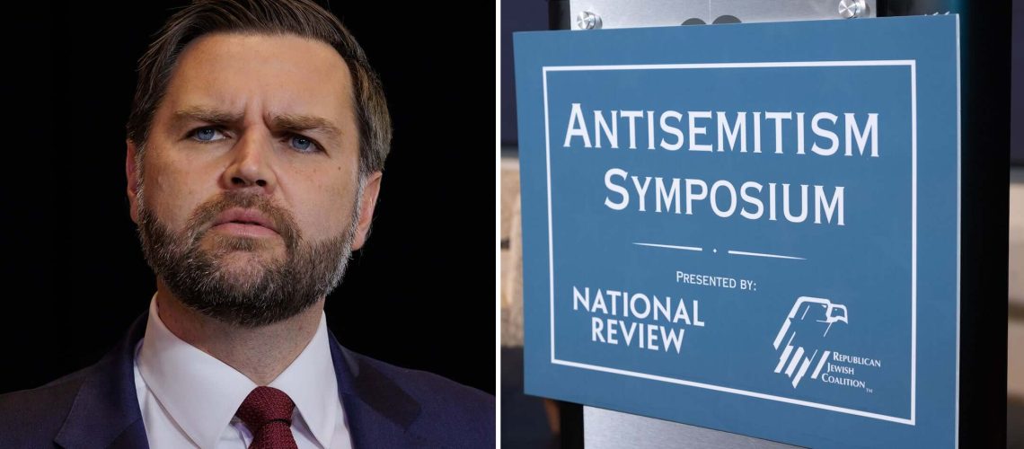 בוועידת האנטישמיות הרפובליקנית, טאקר קרלסון הוא הנבל - וג'יי.די ואנס השאלה הבלתי נאמרת