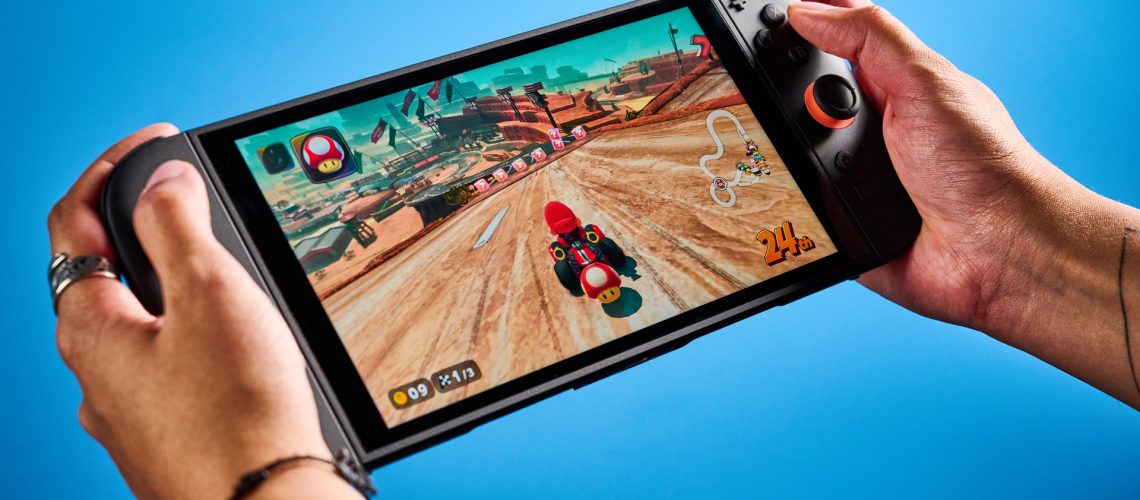 A Nintendo Switch 2 handheld console
