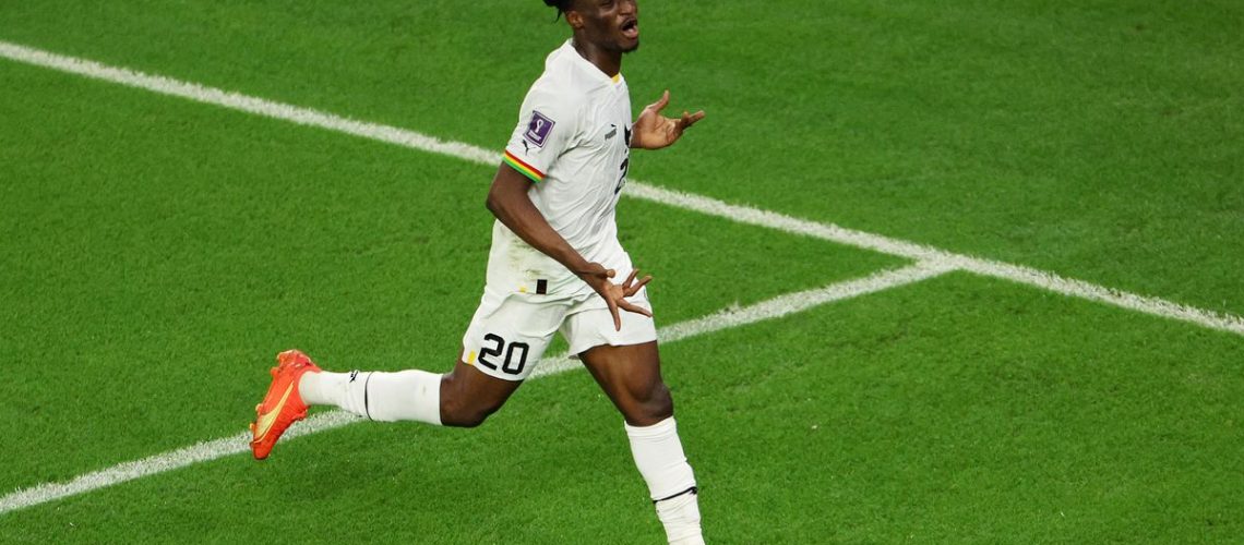 Mohammed Kudus of Ghana runs the pitch ahead of the Ghana vs Cape Verde live stream at AFCON 2023