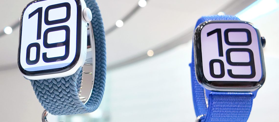 The Apple Watch Series 10 on display at the device's launch in September 2024