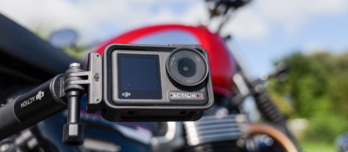 DJI Osmo Action 4 attached to tripod