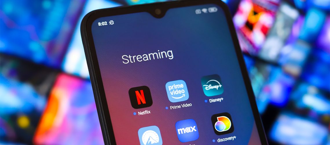 Collection of popular video streaming apps displayed on smartphone screen