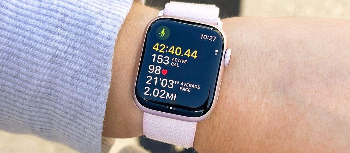 Apple Watch Series 9 on a user