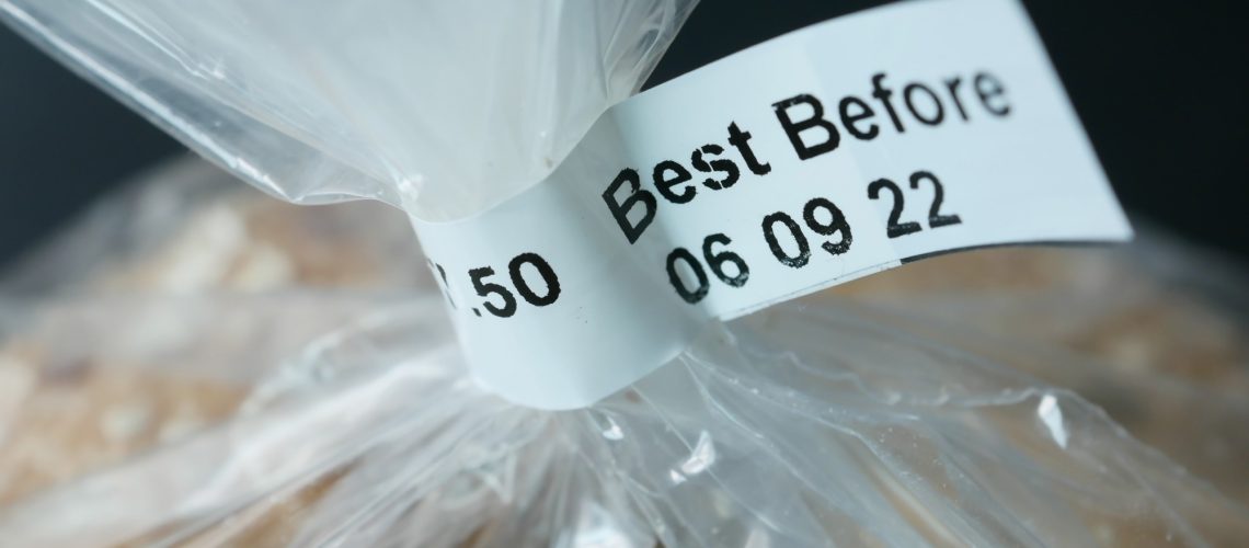Expiry date on a bread packet