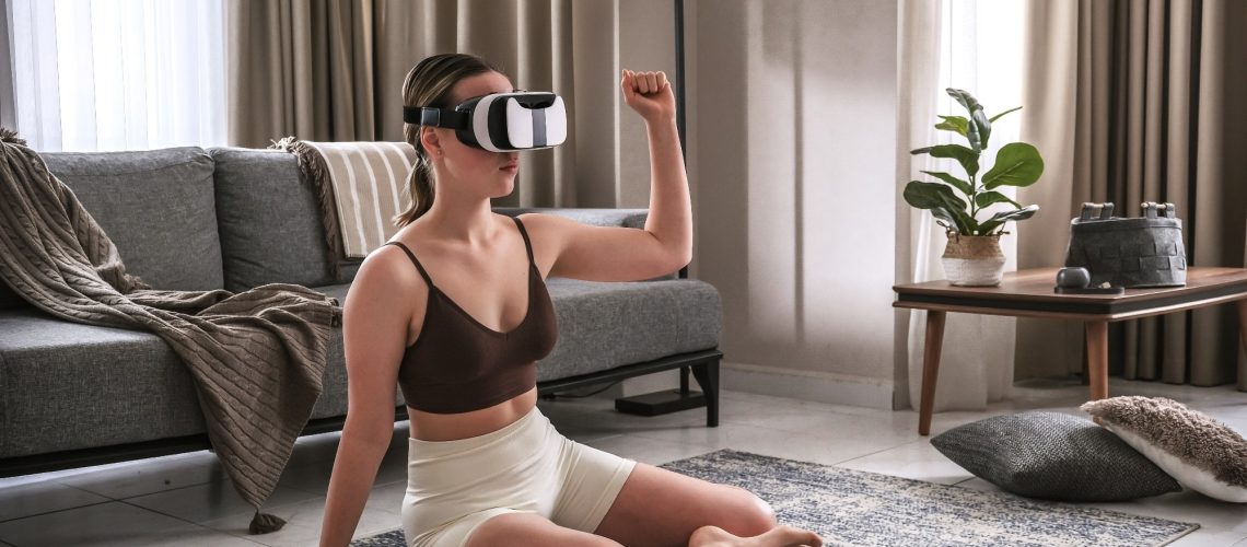 Study: Exercising with virtual reality is potentially better for the working memory and positive mood than cycling alone. Image Credit: Shyntartanya/Shutterstock.com