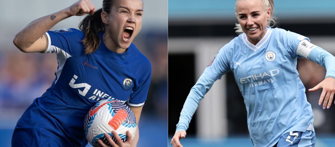 Guro Reiten and Alex Greenwood in the WSL