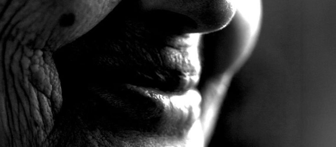 A close up of an older woman