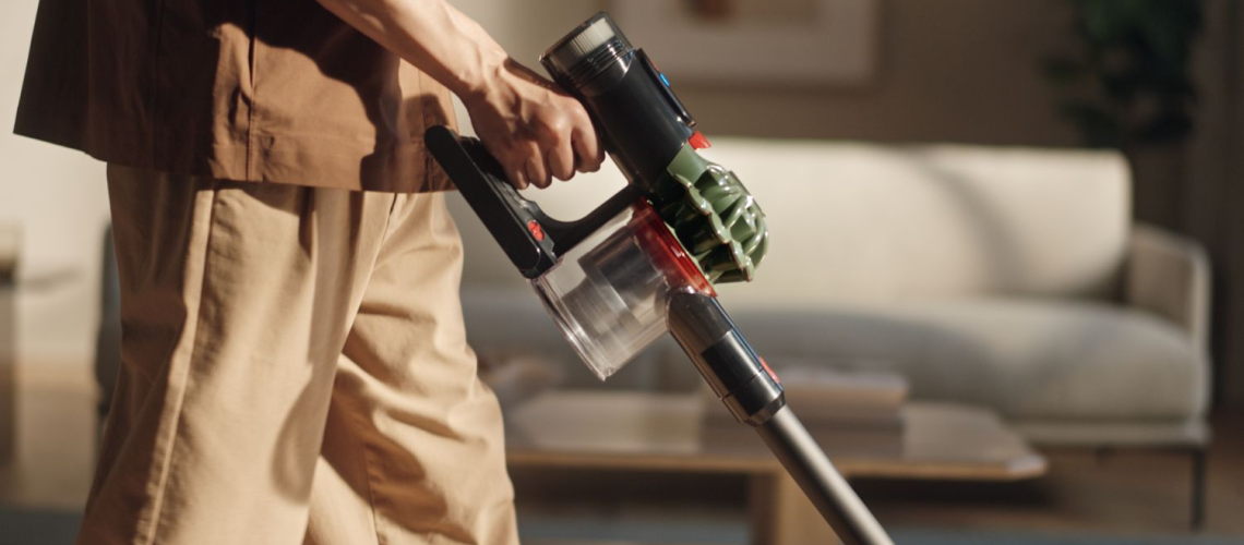 Dyson vacuum in lifestyle setting