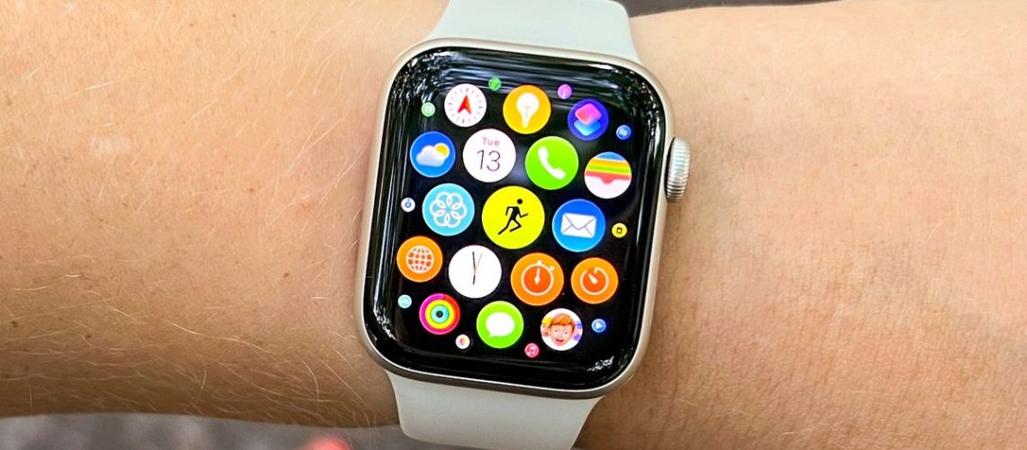 Apple Watch SE (2022) shown on wrist