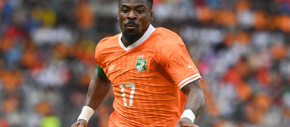 Serge Aurier ahead of the Ivory Coast vs Guinea-Bissau live stream