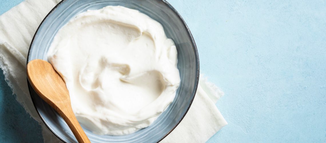 Homemade Greek Yogurt in bowl