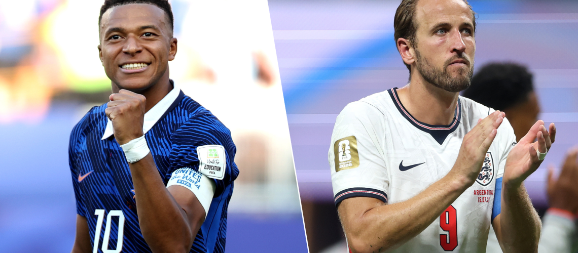 France vs England - Mbappe vs Kane