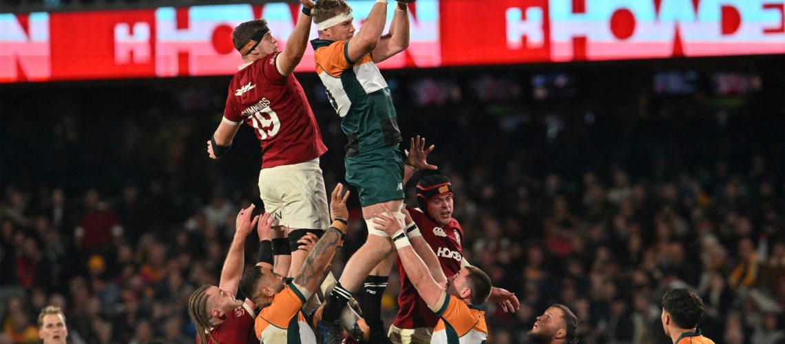 British &amp; Irish Lions lineout vs Australia and NZ XV