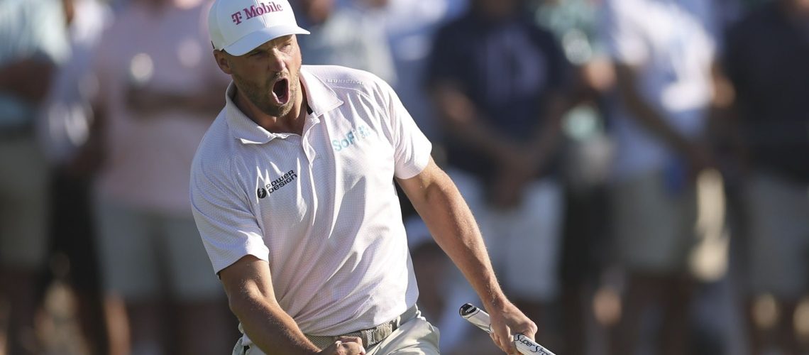 Wyndham Clark celebrating at the US Open in 2026