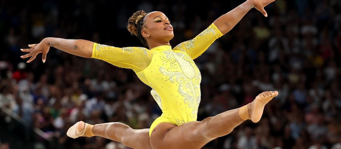 Brazilian gymnast Rebeca Andrade at the Paris 2024 Olympics