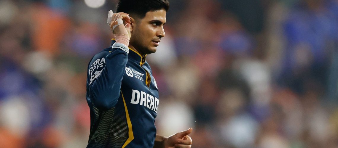The Gujarat Titans' Shubman Gill in IPL action