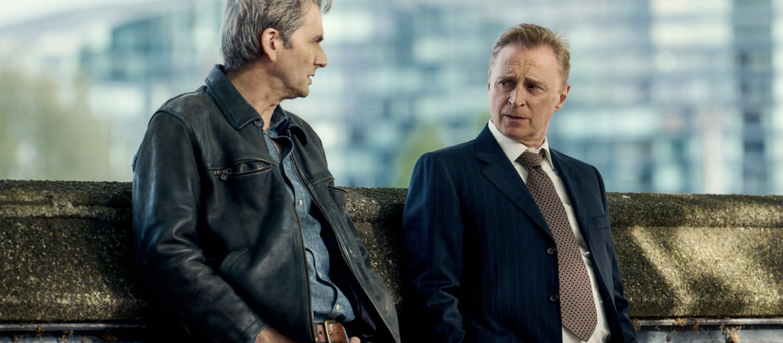 Nick Davies (David Tennant) and DCS Dave Cook (Robert Carlyle) in conversation in The Hack