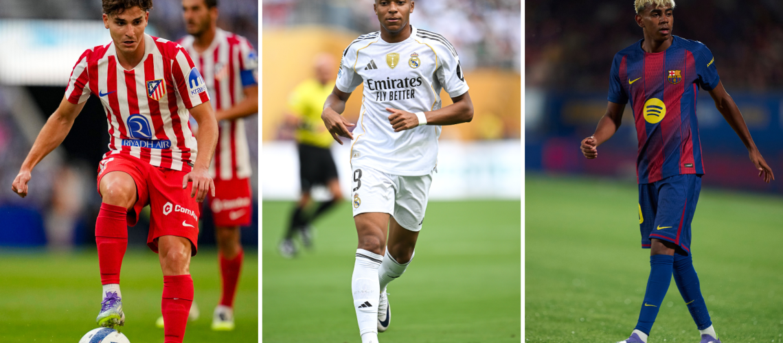 Julian Alvarez, Kylian Mbappe, Lamine Yamal