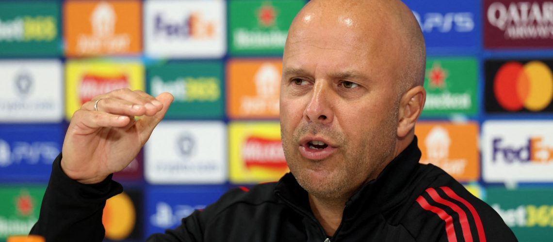 Arne Slot in his press conference before the Liverpool vs Atletico Madrid game