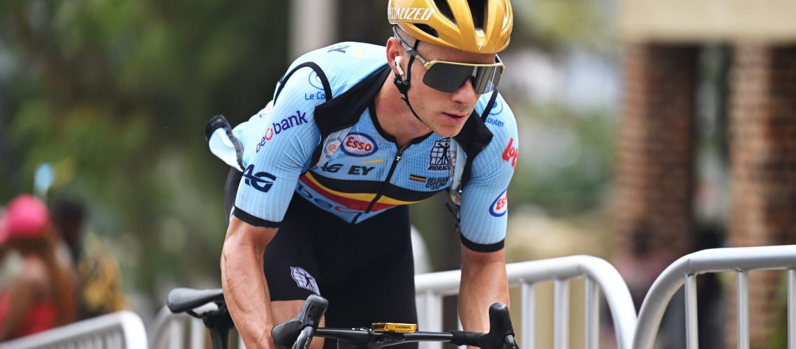 Remco Evenepoel of Team Belgium during the training prior to the 98th UCI Cycling World Championships Kigali 2025 - Previews, on September 24, 2025 in Kigali, Rwanda.