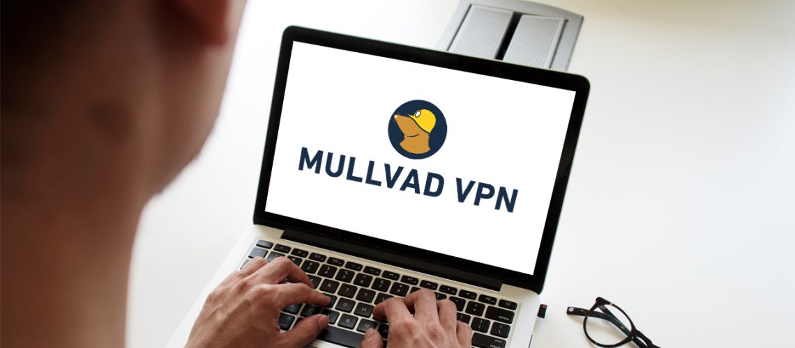 Mullvad on a laptop