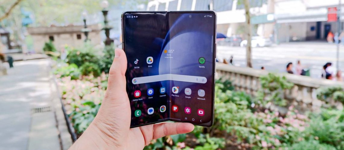 Samsung Galaxy Z Fold 5 in hand