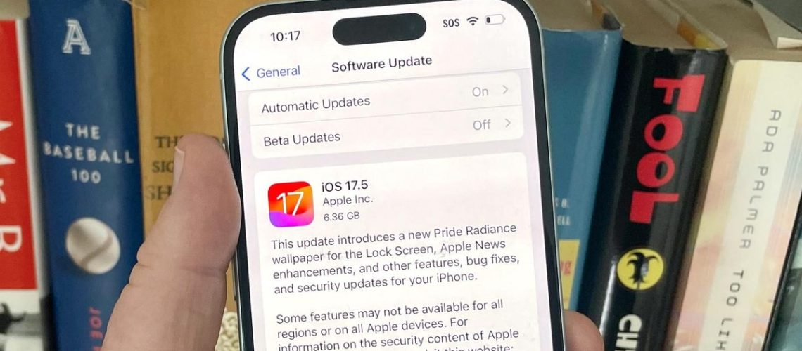 iOS 17.5 ready to download in Settings app