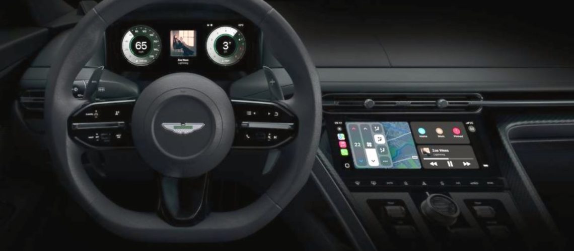 Aston Martin Apple CarPlay interface for 2024
