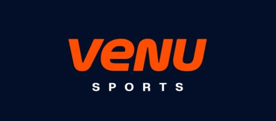 Venu Sports streaming service logo in orange, blue and white