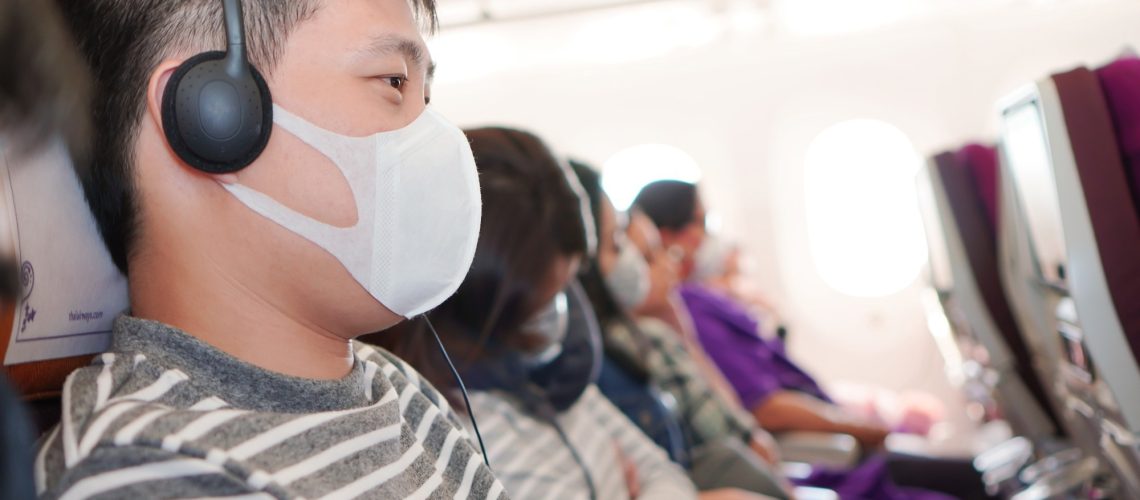 Systematic Review: The Risk of Aircraft-Acquired SARS-CoV-2 Transmission during Commercial Flights: A Systematic Review. Image Credit: Lek in a BIG WORLD / Shutterstock