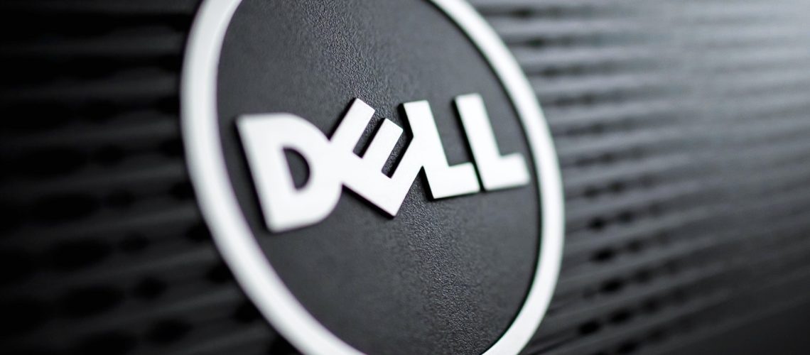 Dell Logo on dark background