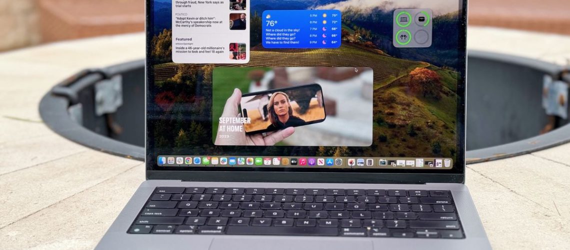 macOS Sonoma desktop on MacBook Pro 14 inch