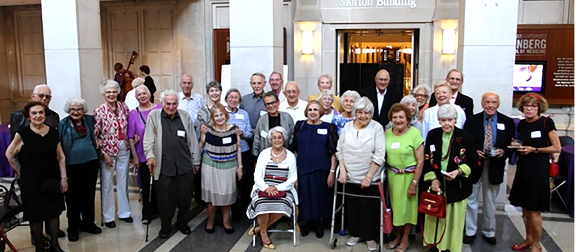 Participants in the Northwestern University SuperAging study gathered on May 24, 2013, to mingle and socialize. Photograph by Ben Kesling, at the time with The Wall Street Journal. Study: The first 25 years of the Northwestern University SuperAging Program