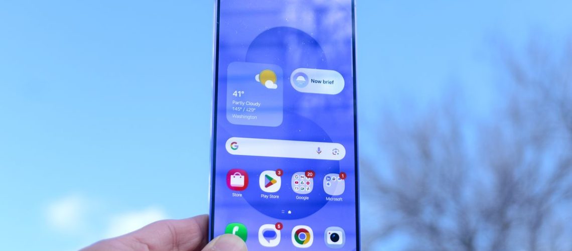 Galaxy S25 Plus held in the hand.