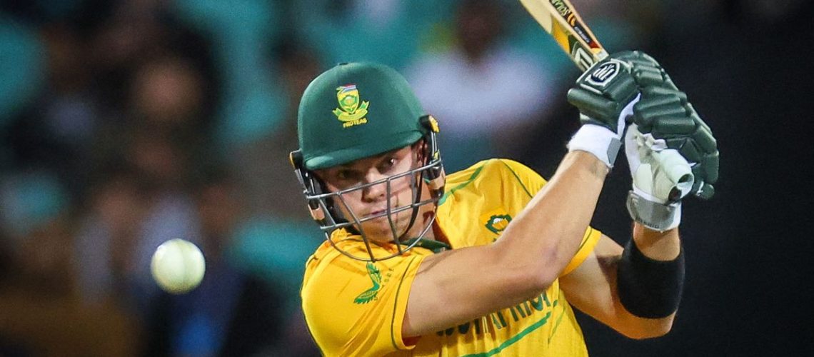 outh Africas Heinrich Klaasen hits a shot at the T20 World Cup